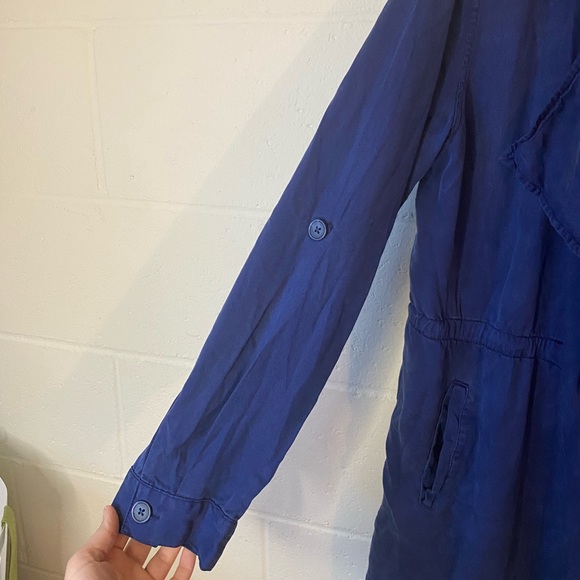 Harper Blue Open Front Drapey Lightweight Jacket Size Medium - Picture 5 of 10